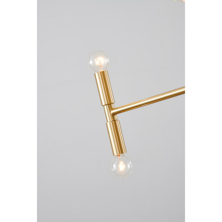 Multi-Arm  Gold Metal Light Fixture