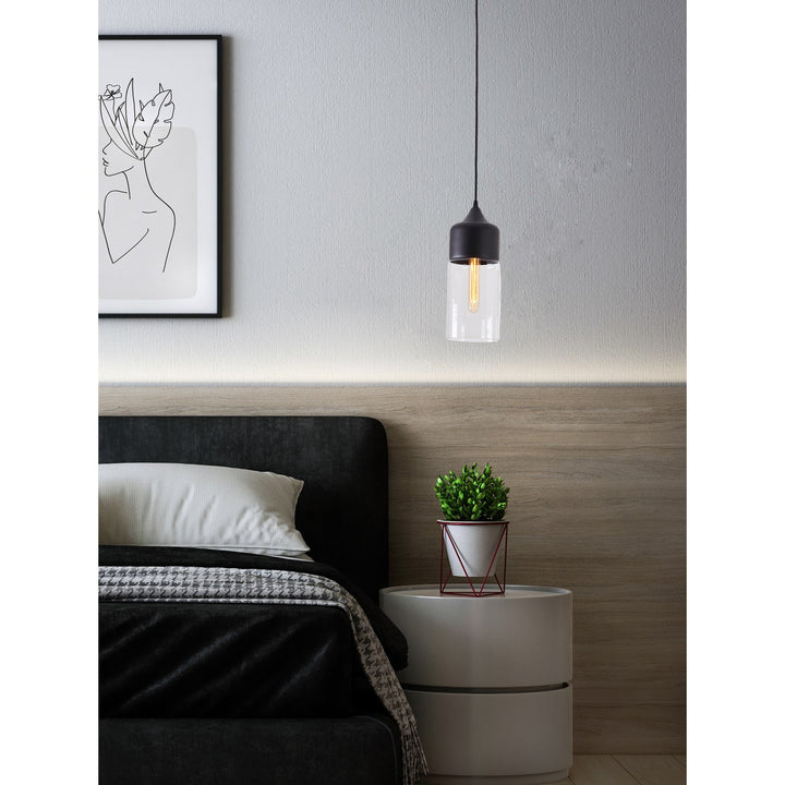 Black Metal Black Frame Light Fixture