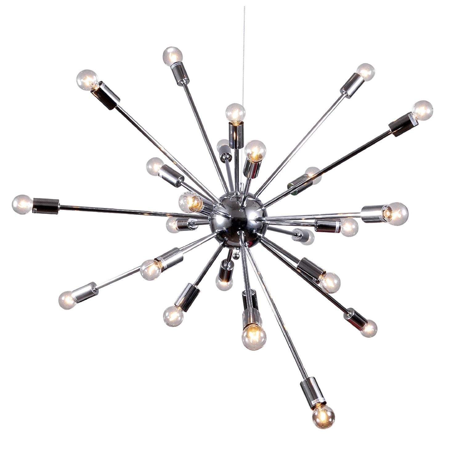 Chrome Arm Spike Chrome Frame Light Fixture by Bethel