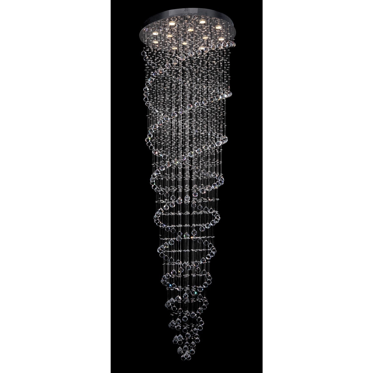 Clear Crystal Chrome Metal Light Fixture by Bethel