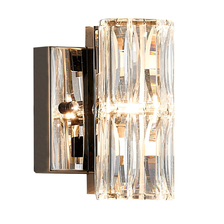 Clear Crystal Chrome Metal Light Fixture by Bethel