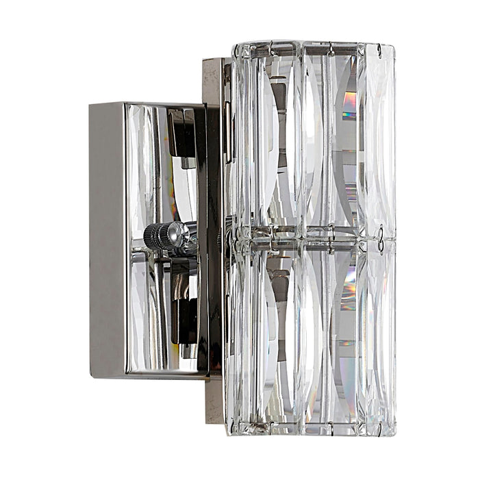 Clear Crystal Chrome Metal Light Fixture