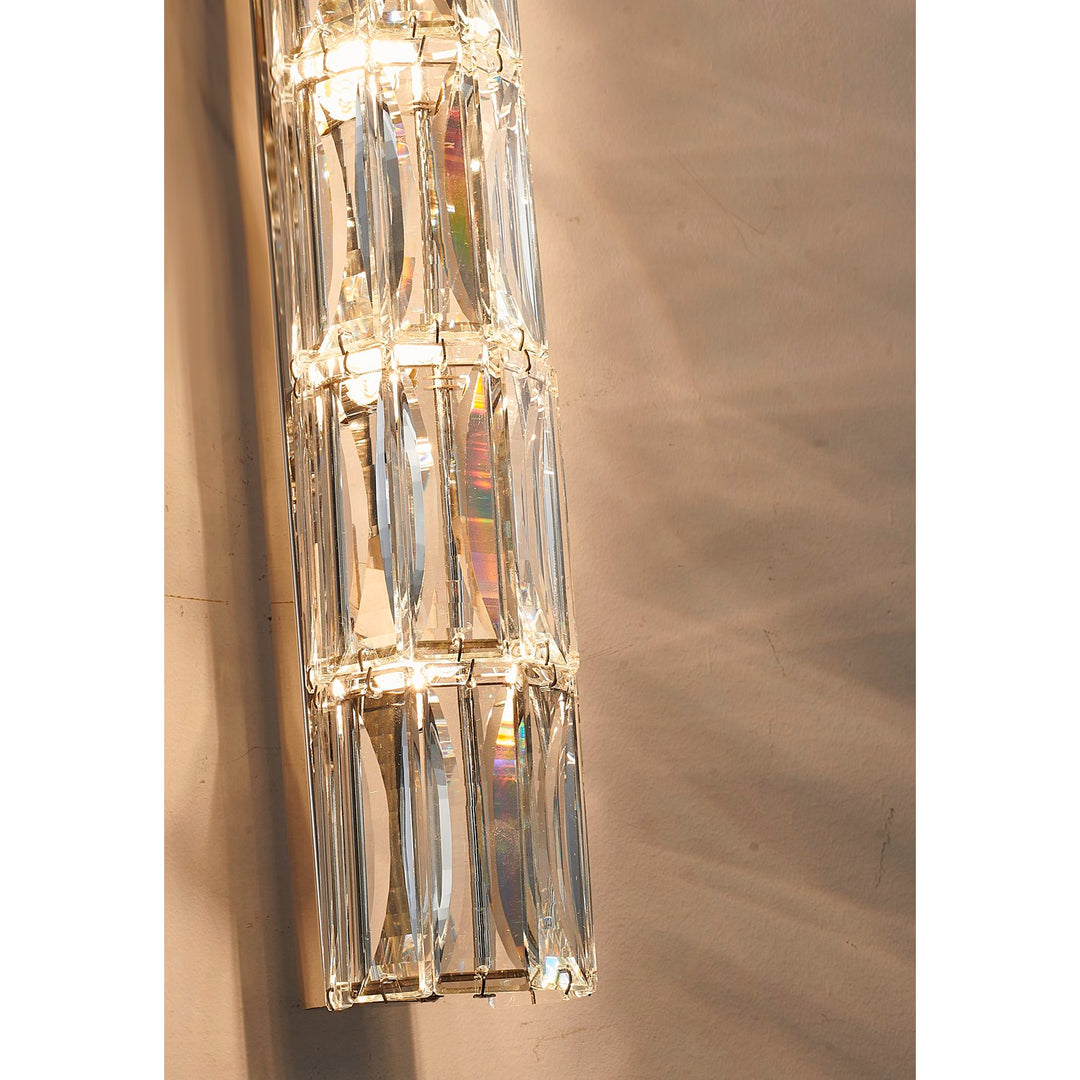 Clear Crystal Chrome Metal Light Fixture