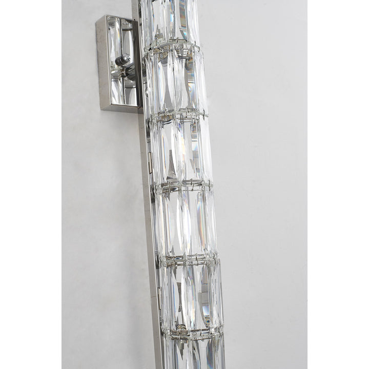 Clear Crystal Chrome Metal Light Fixture