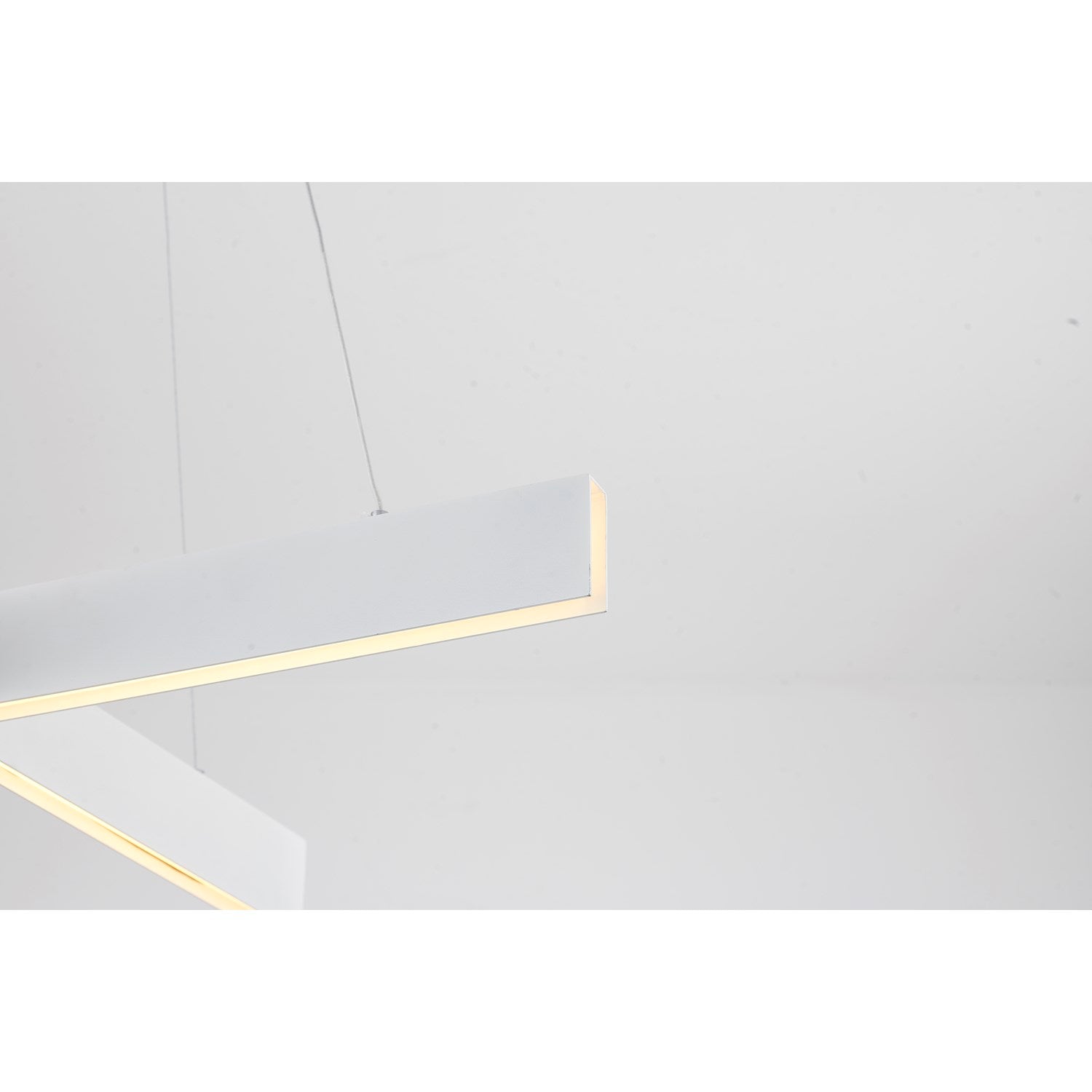 White Finish Metal & Acrylic Light Fixture