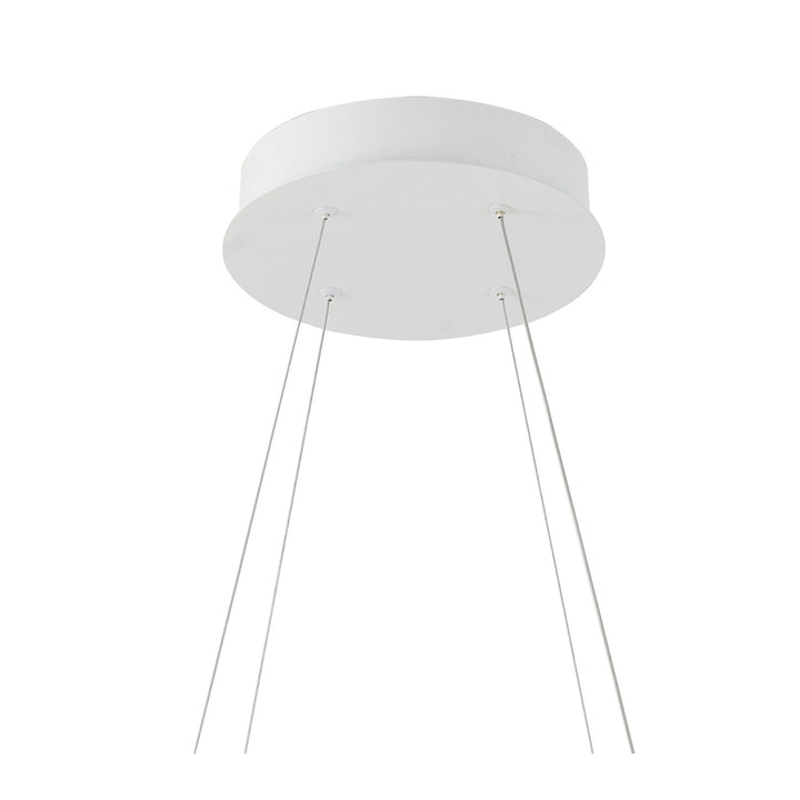 White Finish Metal & Acrylic Light Fixture