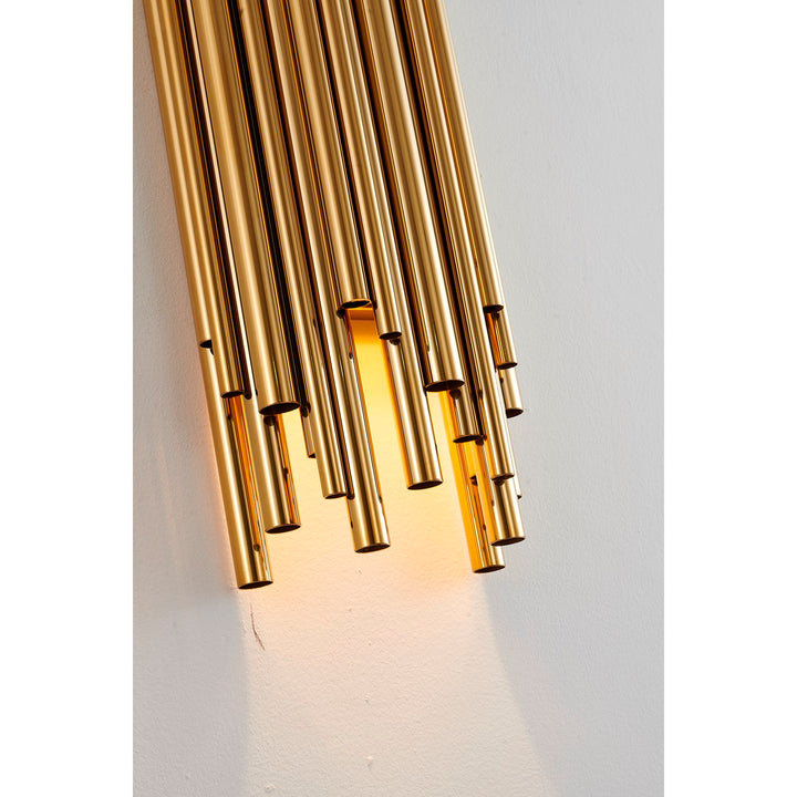Stainless Steel Gold Frame Light Fixture