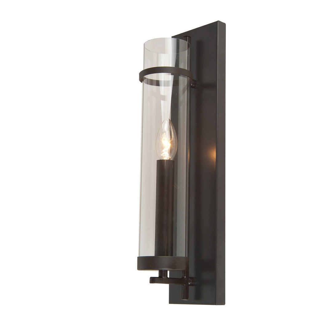 Clear Glass Bronze Metal Light Fixture by Bethel