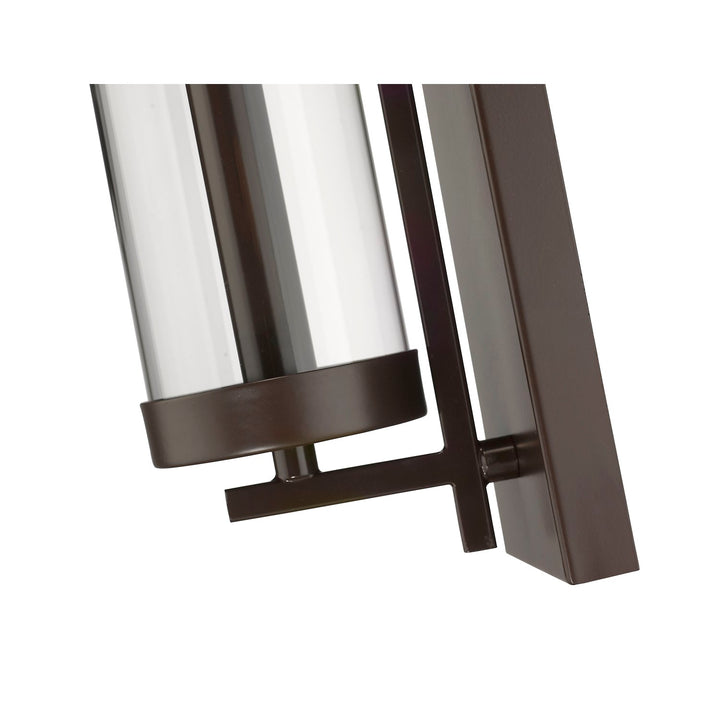 Clear Glass Bronze Metal Light Fixture