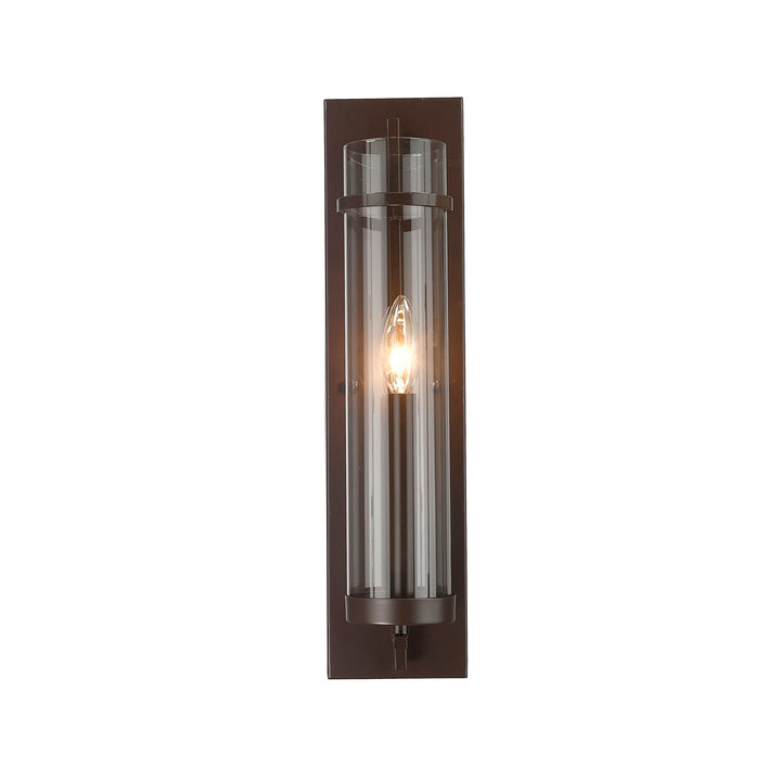 Clear Glass Bronze Metal Light Fixture