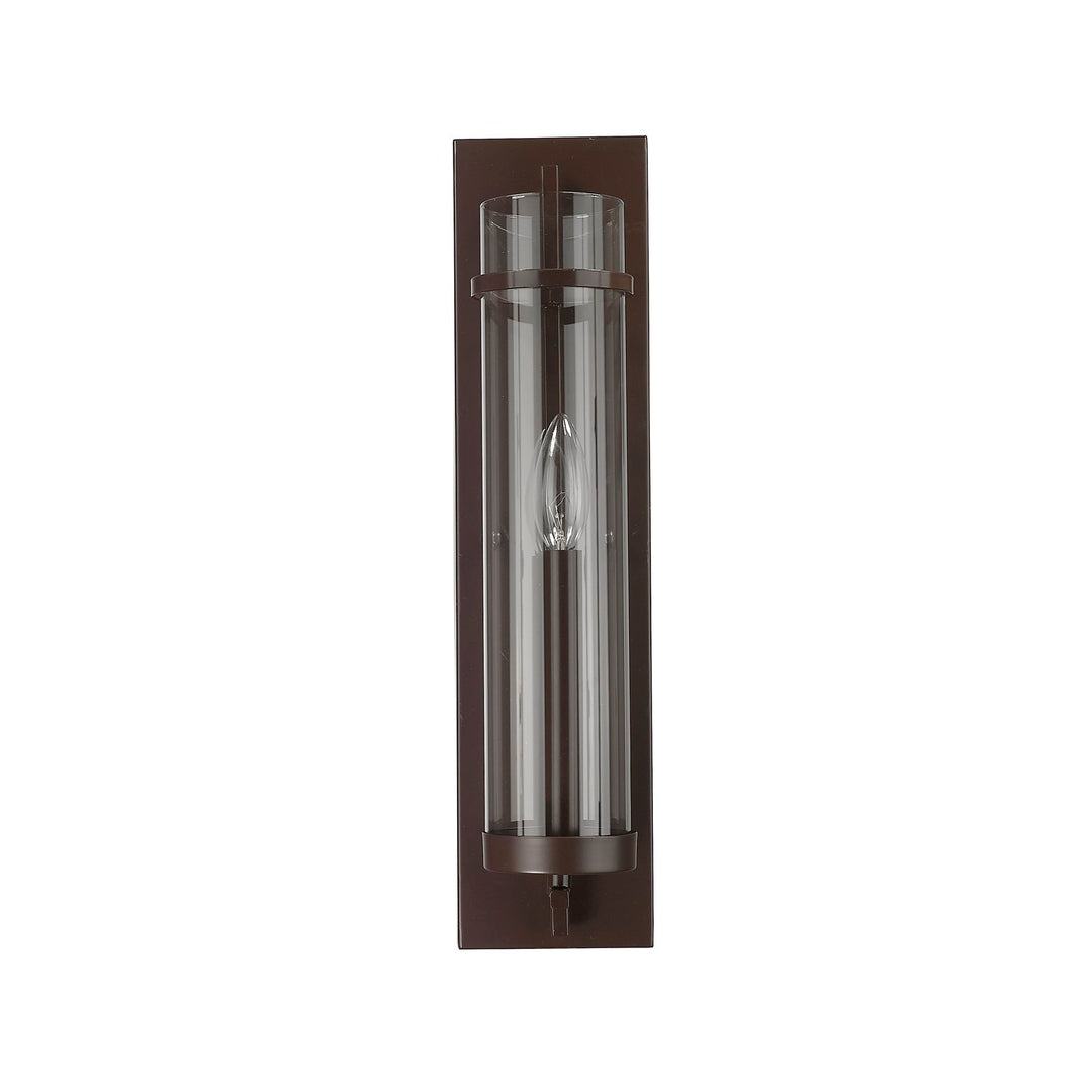 Clear Glass Bronze Metal Light Fixture
