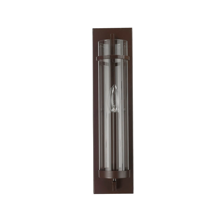 Clear Glass Bronze Metal Light Fixture