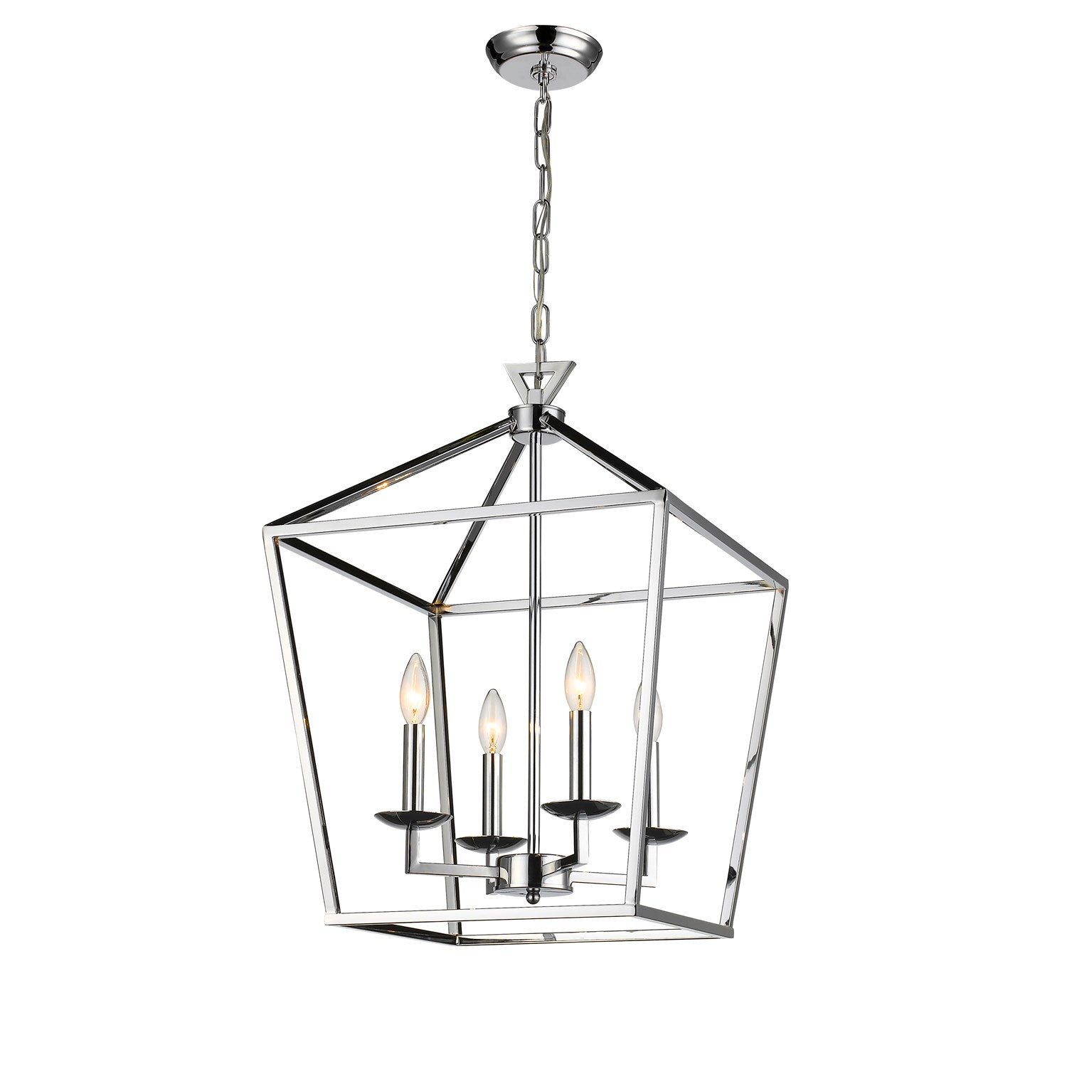 Candle Lights Shiny Nickel Metal Light Fixture by Bethel