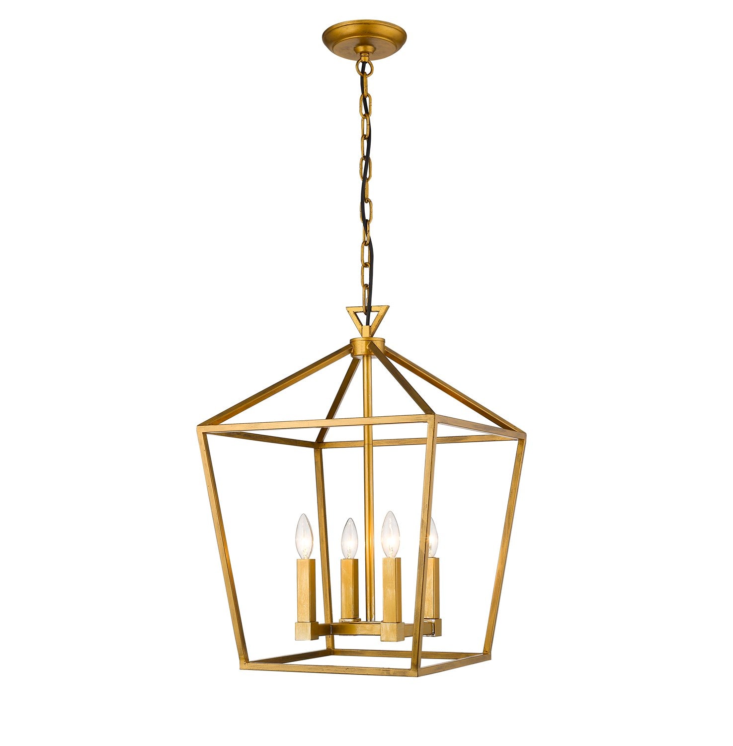 Candle Lights Shiny Nickel Metal Light Fixture