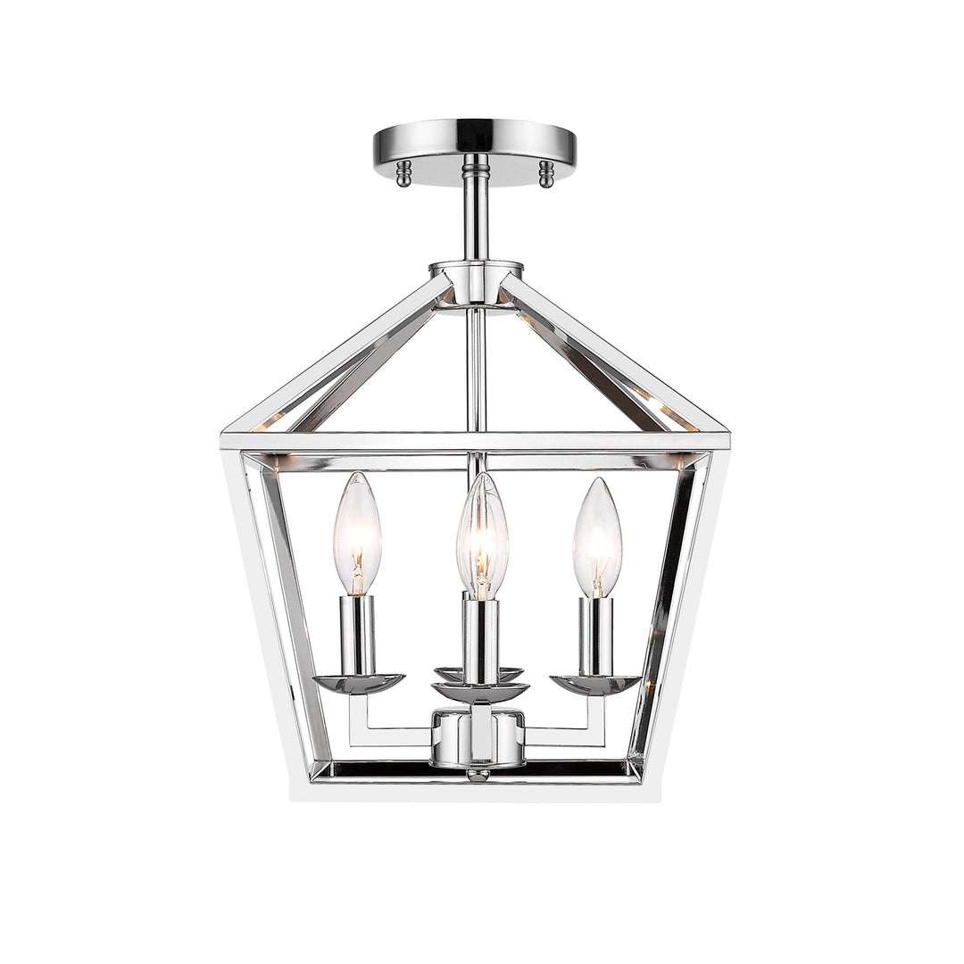 Candle Light Shiny Nickel Metal Light Fixture