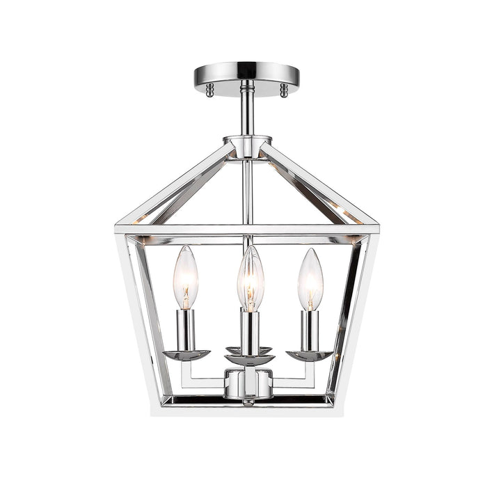 Candle Light Shiny Nickel Metal Light Fixture