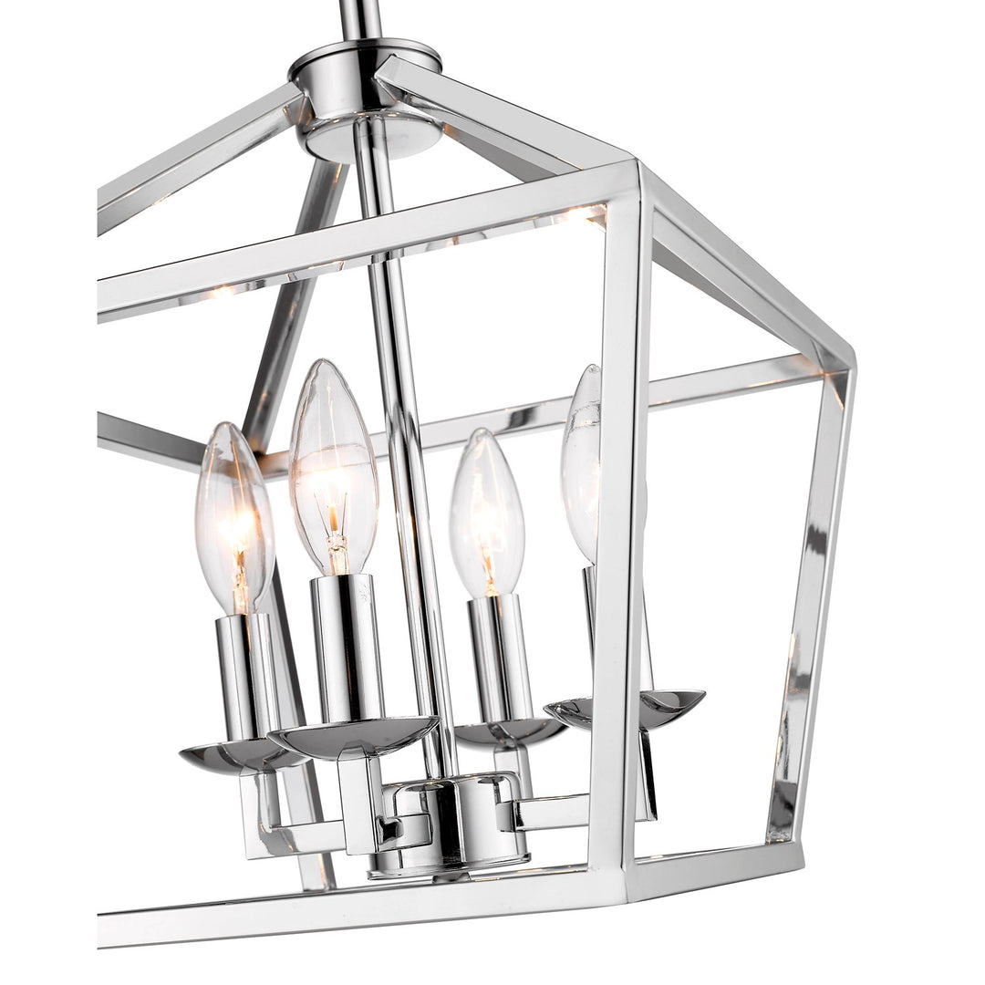 Candle Light Shiny Nickel Metal Light Fixture