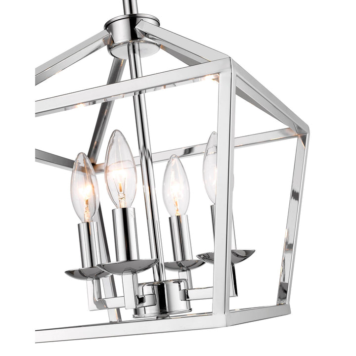Candle Light Shiny Nickel Metal Light Fixture