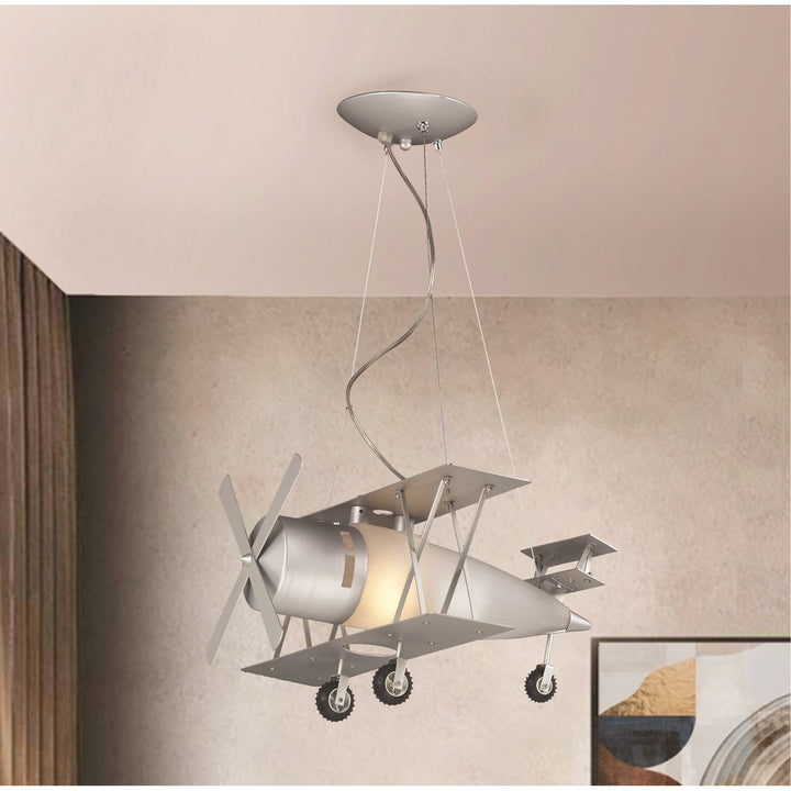 Clear Glass And Plastic Chrome Metal Light Fixture