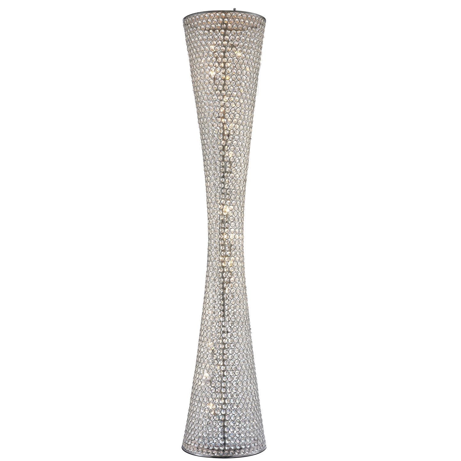 Clear Crystal Chrome Metal Light Fixture by Bethel