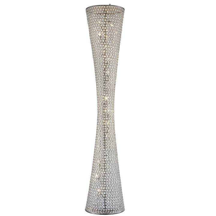 Clear Crystal Chrome Metal Light Fixture by Bethel