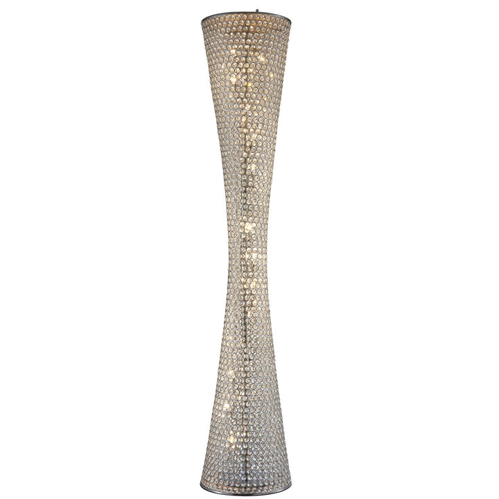Clear Crystal Chrome Metal Light Fixture
