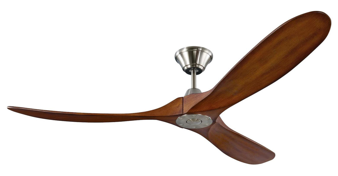 60In. Maverick - Brushed Steel With Koa Blades by VC Fan Collection
