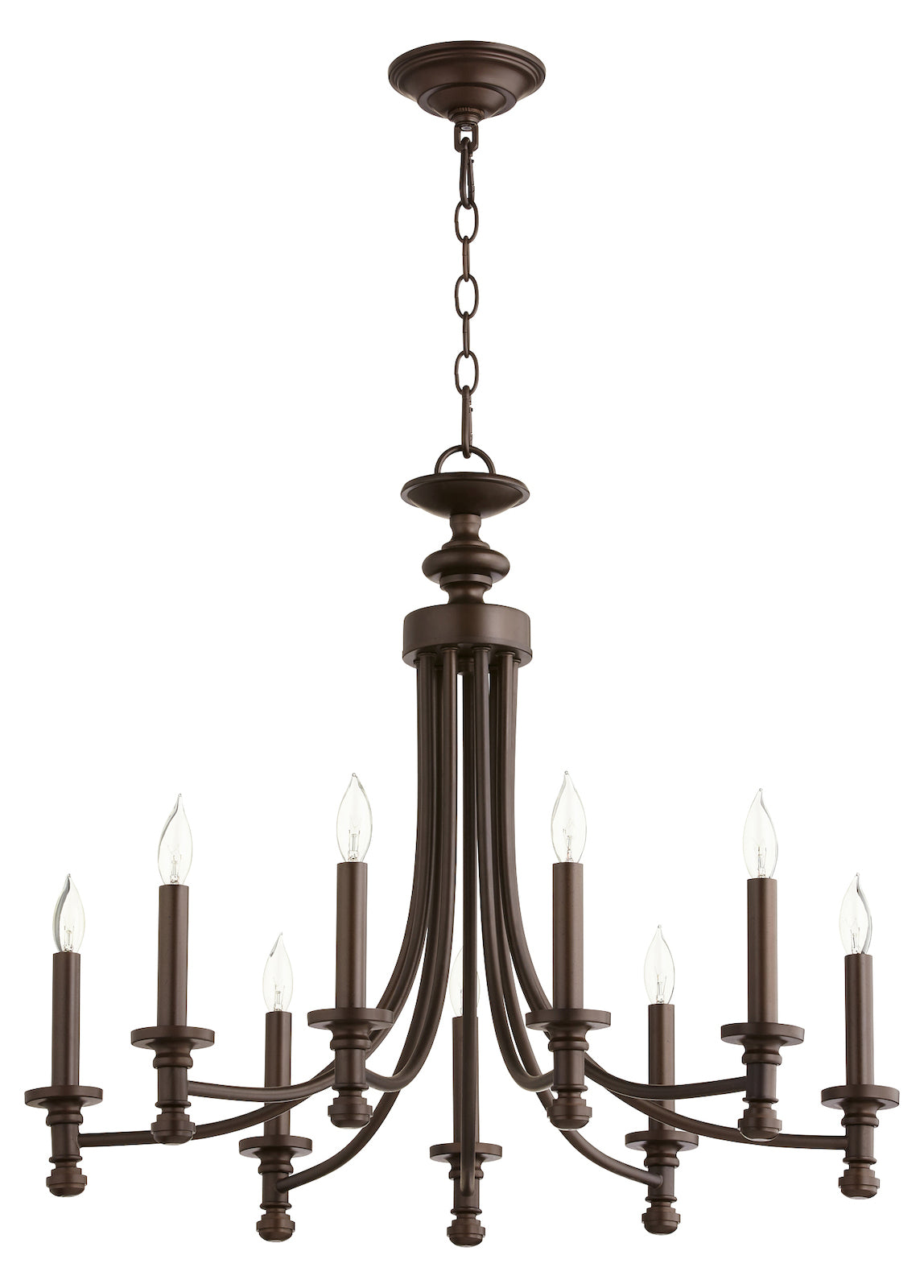 9Lt Cand Oiled Bronze by Quorum