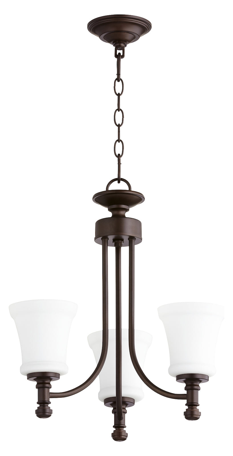 3Lt Chand Oiled Bronze by Quorum