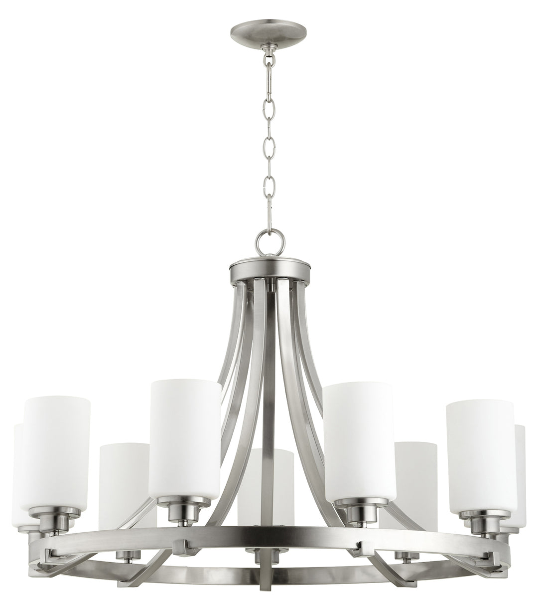 9Lt Chand Satin Nickel by Quorum