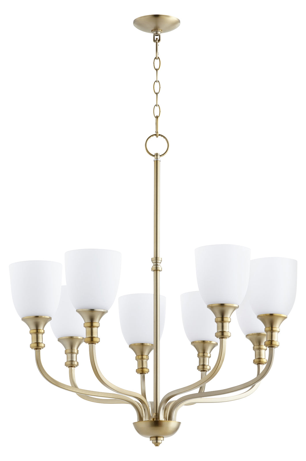 8Lt Chand Aged Brass by Quorum