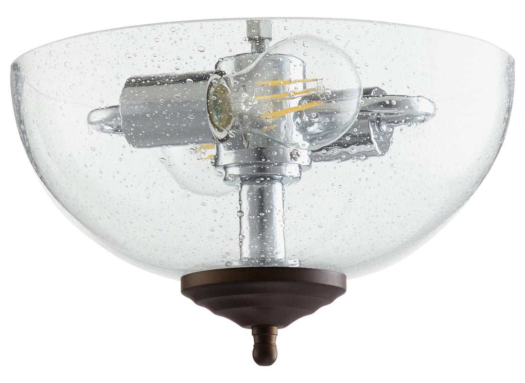 Clr/Seed Led Bowl Bronze by Quorum