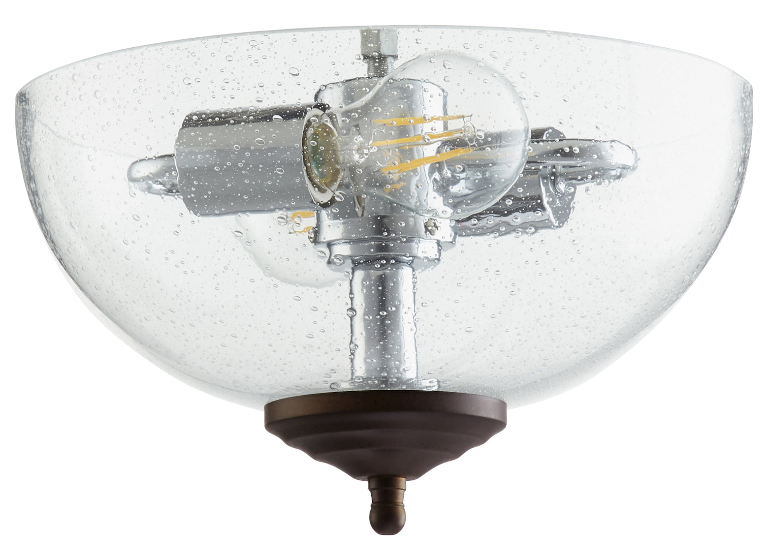 Clr/Seed Led Bowl Bronze by Quorum
