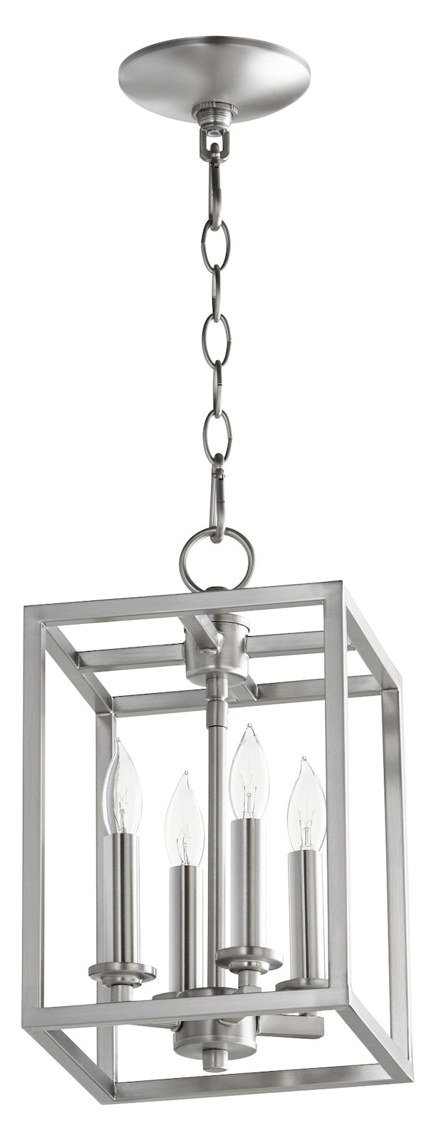 4Lt Sm Cuboid Entry Satin Nickel by Quorum