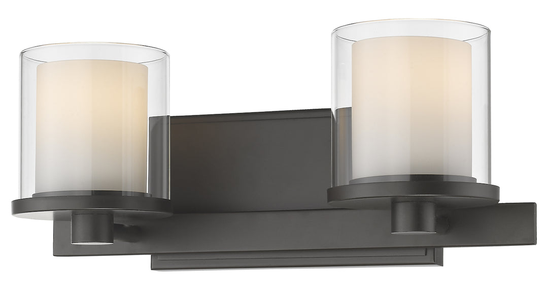 Bronze  2 Light 14-1/2in Wide Bathroom Vanity Light by Z-Lite