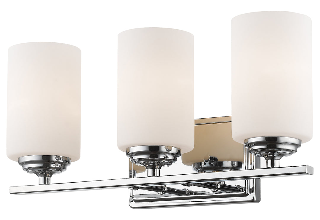 Chrome  3 Light 17-3/8in Wide Bathroom Vanity Light by Z-Lite