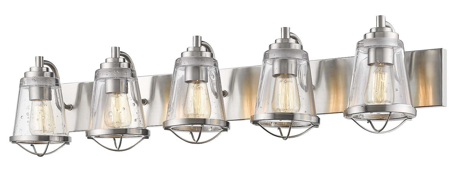 Brushed Nickel  5 Light 40in Wide Vanity Light by Z-Lite