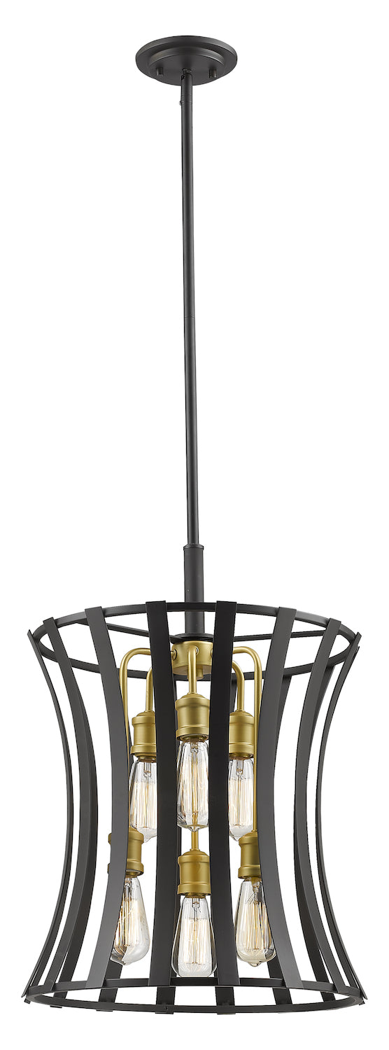 Bronze Gold  6 Light 16in Wide Pendant by Z-Lite