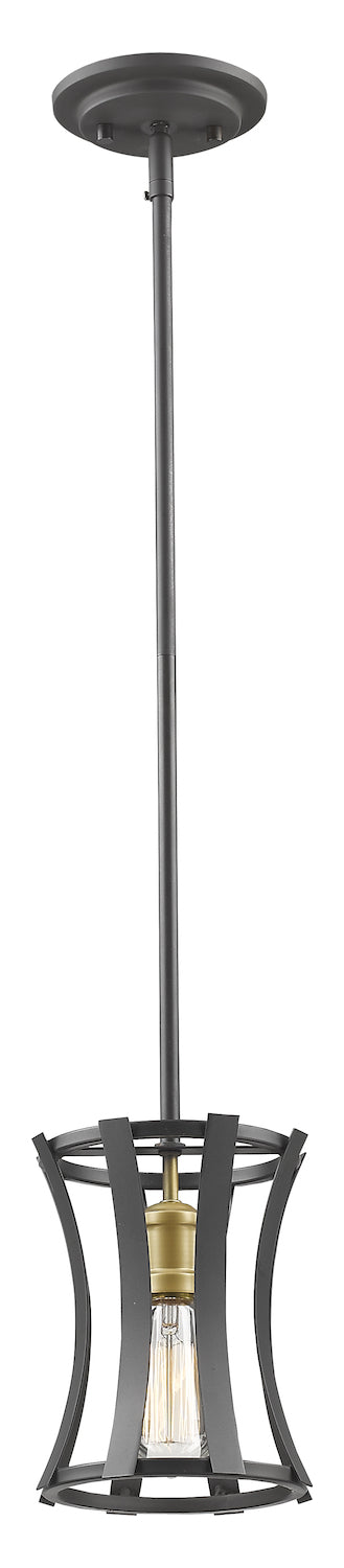 Bronze Gold  Single Light 6-1/2in Wide Mini Pendant by Z-Lite