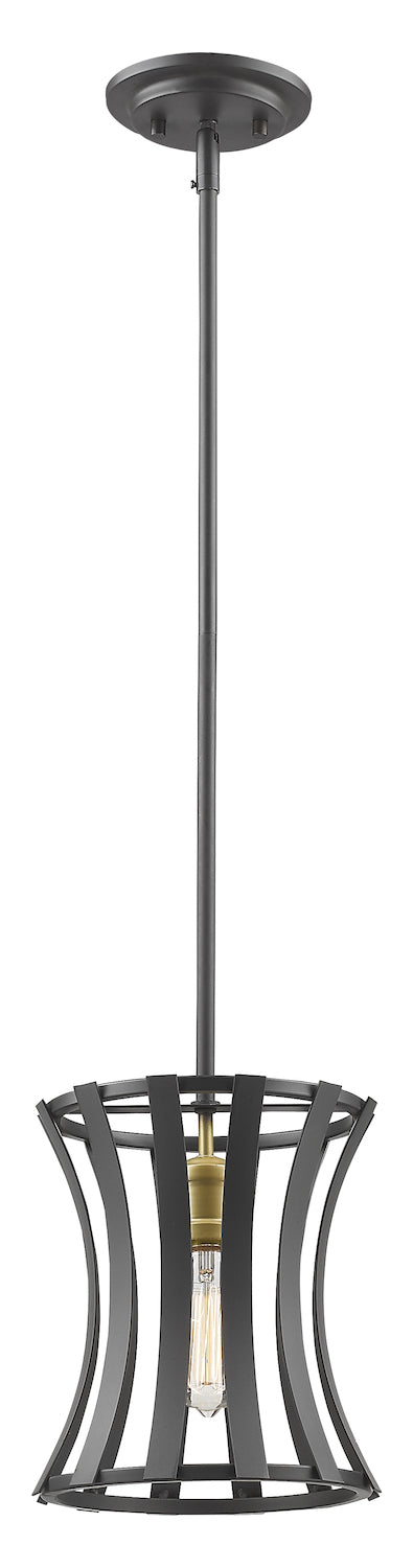 Bronze Gold  Single Light 8-1/2in Wide Mini Pendant by Z-Lite