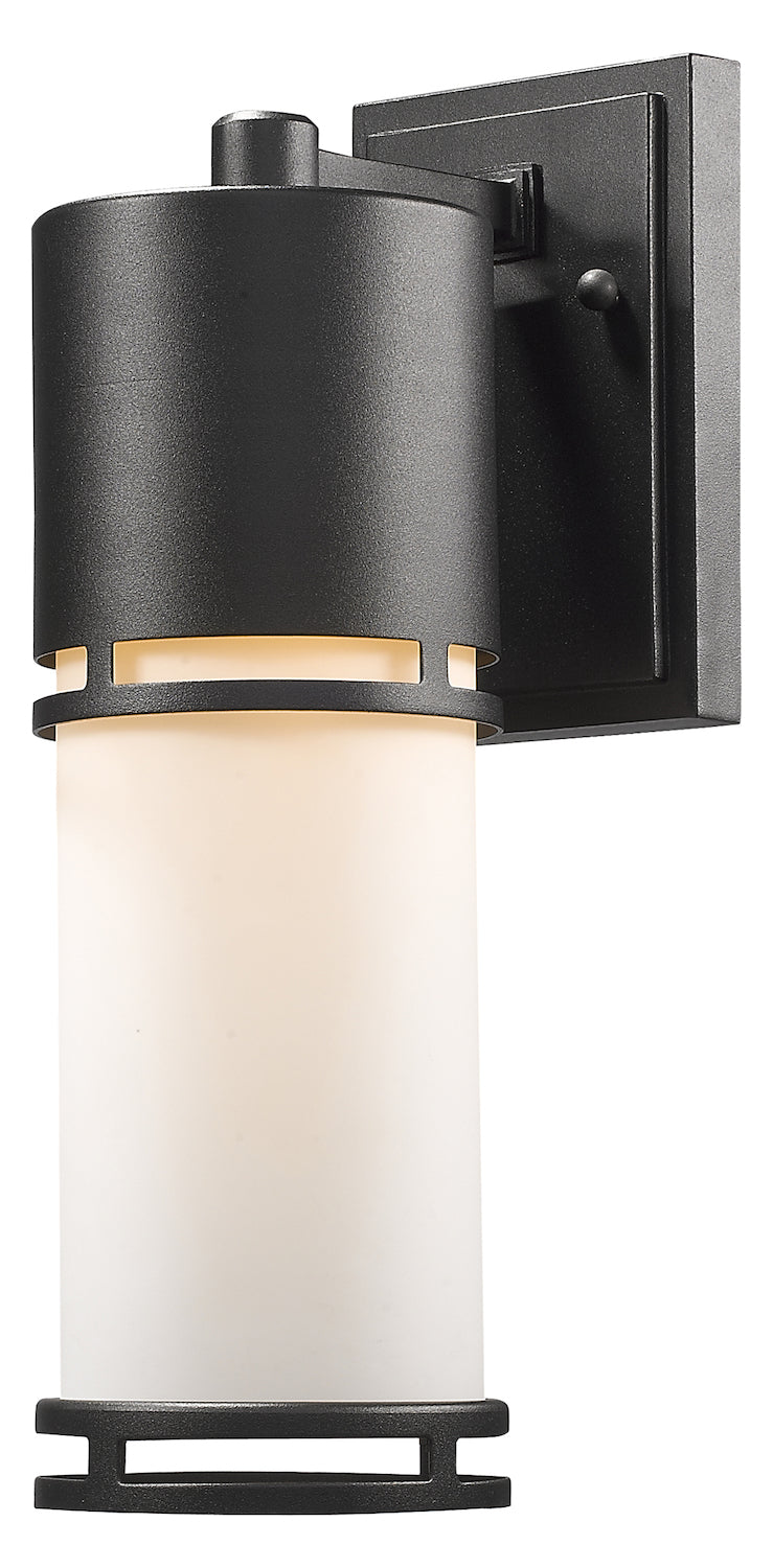 Black  Single Light 13-3/4in High Integrated LED Outdoor Wall Sconce by Z-Lite