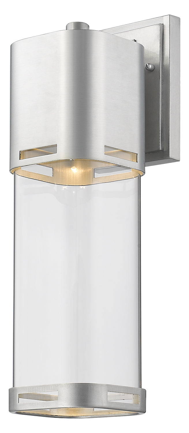 Brushed Aluminum  17-5/8in Tall Integrated LED Outdoor Wall Sconce by Z-Lite