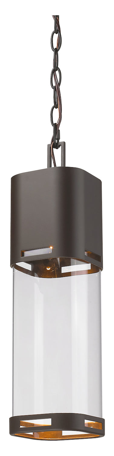 Deep Bronze  5in Wide Integrated LED Outdoor Mini Pendant by Z-Lite