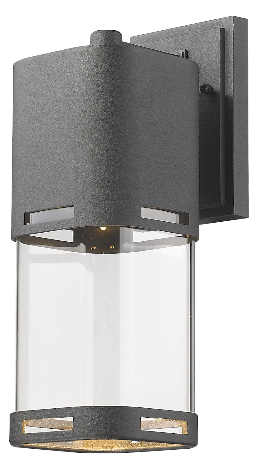 Black  13-7/8in Tall Integrated LED Outdoor Wall Sconce by Z-Lite