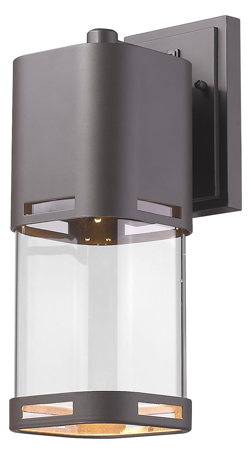 Deep Bronze  13-7/8in Tall Integrated LED Outdoor Wall Sconce by Z-Lite