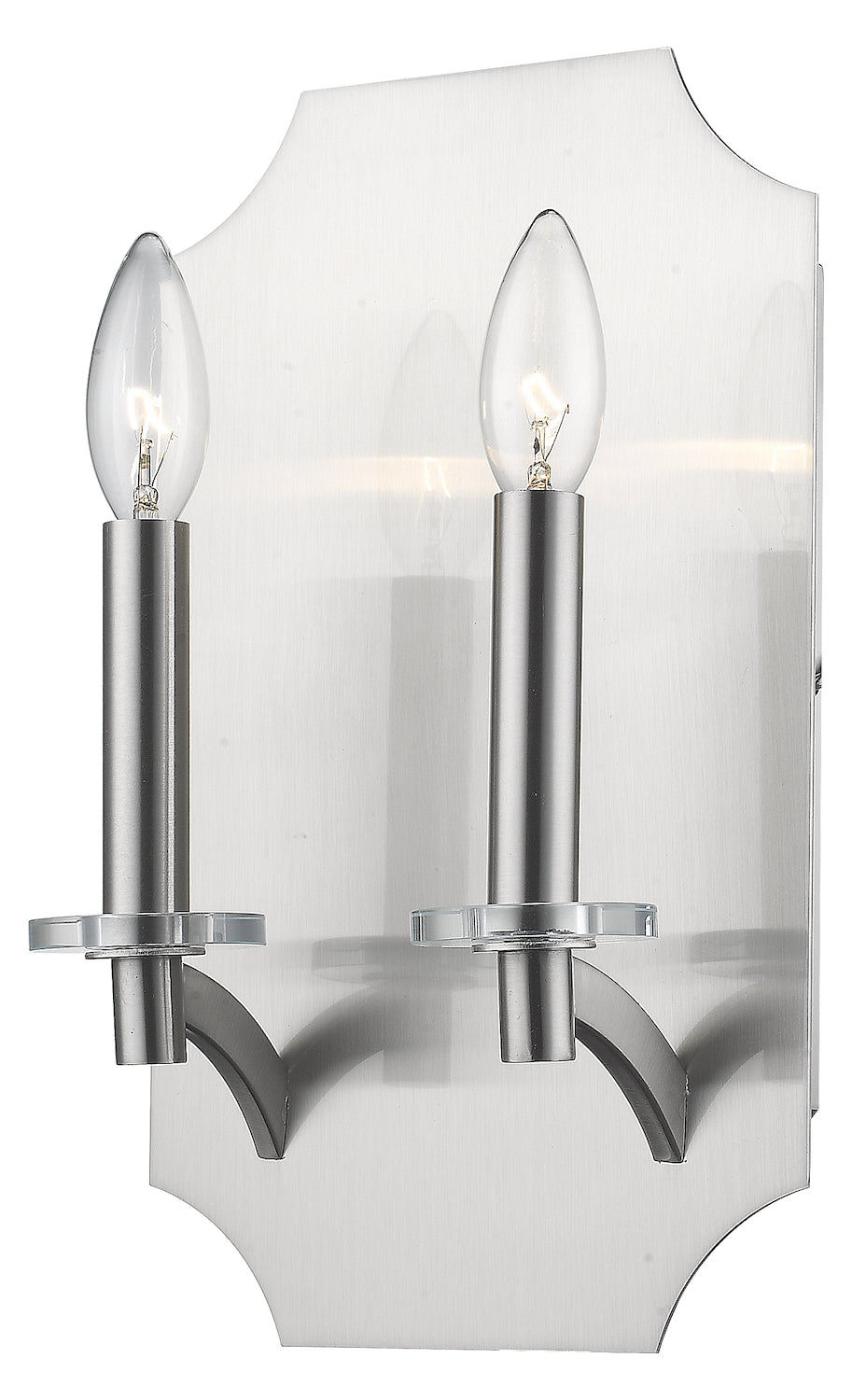 Brushed Nickel  2 Light 13in Wide Wall Sconce by Z-Lite
