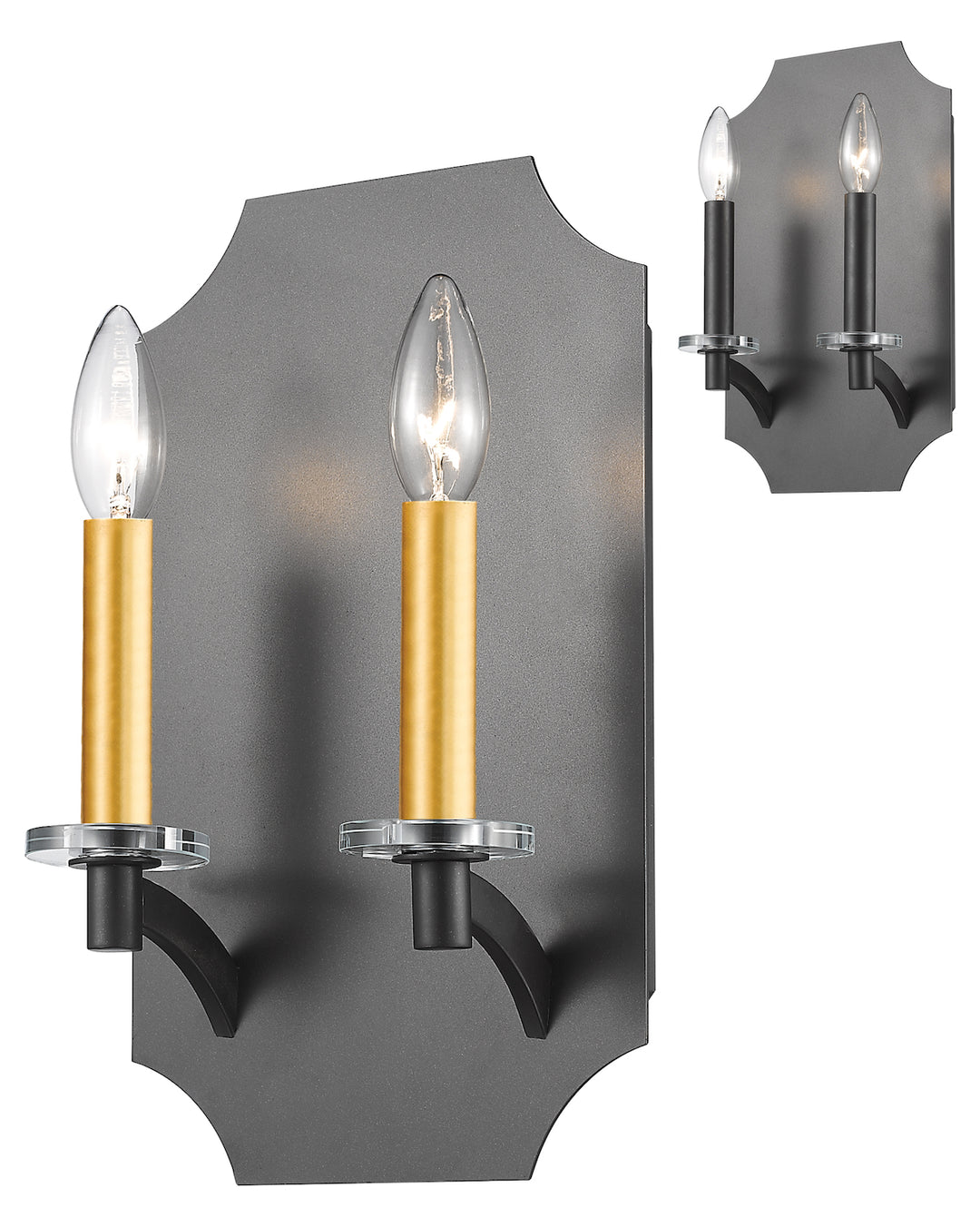 Bronze  2 Light 13in Wide Wall Sconce by Z-Lite