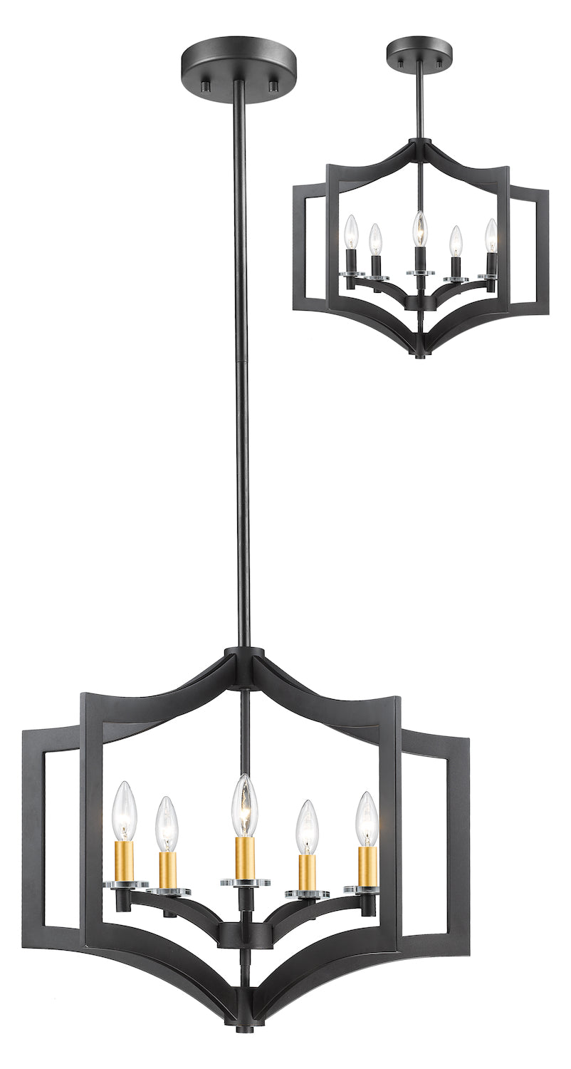 Bronze  5 Light 23-19/32in Wide Chandelier by Z-Lite