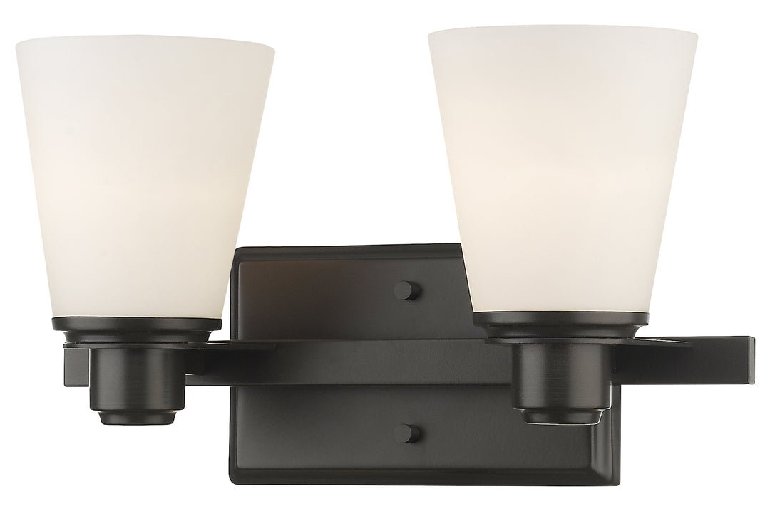 Bronze  2 Light 13-3/4in Wide Bathroom Vanity Light by Z-Lite