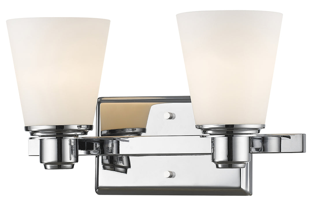 Chrome  2 Light 13-3/4in Wide Bathroom Vanity Light by Z-Lite